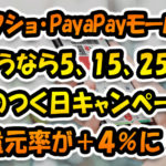 ヤフショやPayaPayモールで買うなら5,15,25日『5の付く日キャンペーン』+4%還元に！