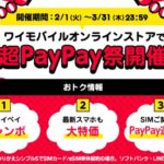 超PayPay祭期間中はワイモバイル特典アップキャンペーン中_詳細有バージョン