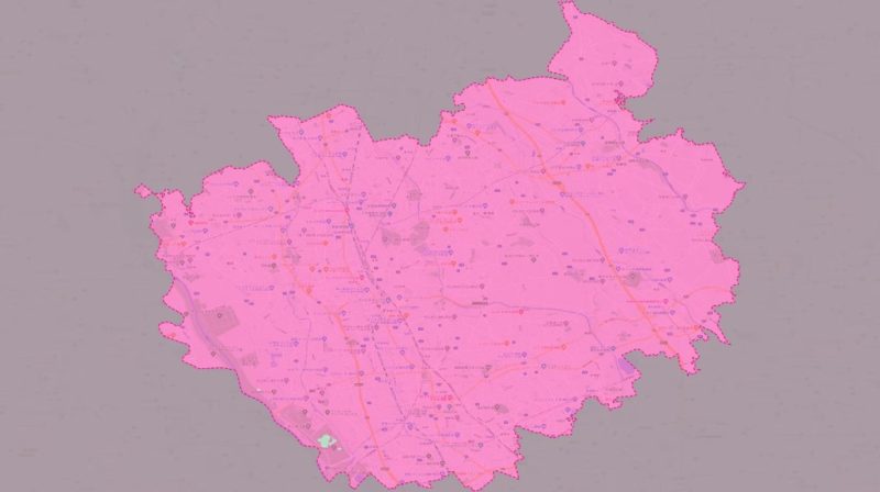 さいたま市の楽天回線の無制限エリア状況(2023年9月時点)_人口カバー率 100.00%